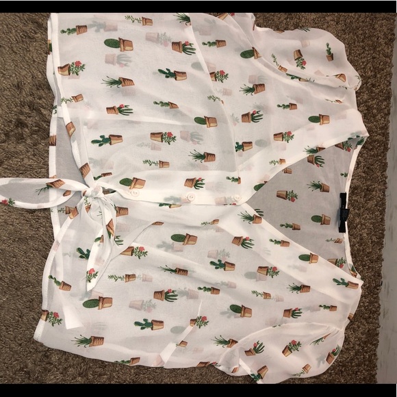 Cute Forever 21 Cactus Crop Top - Picture 4 of 4